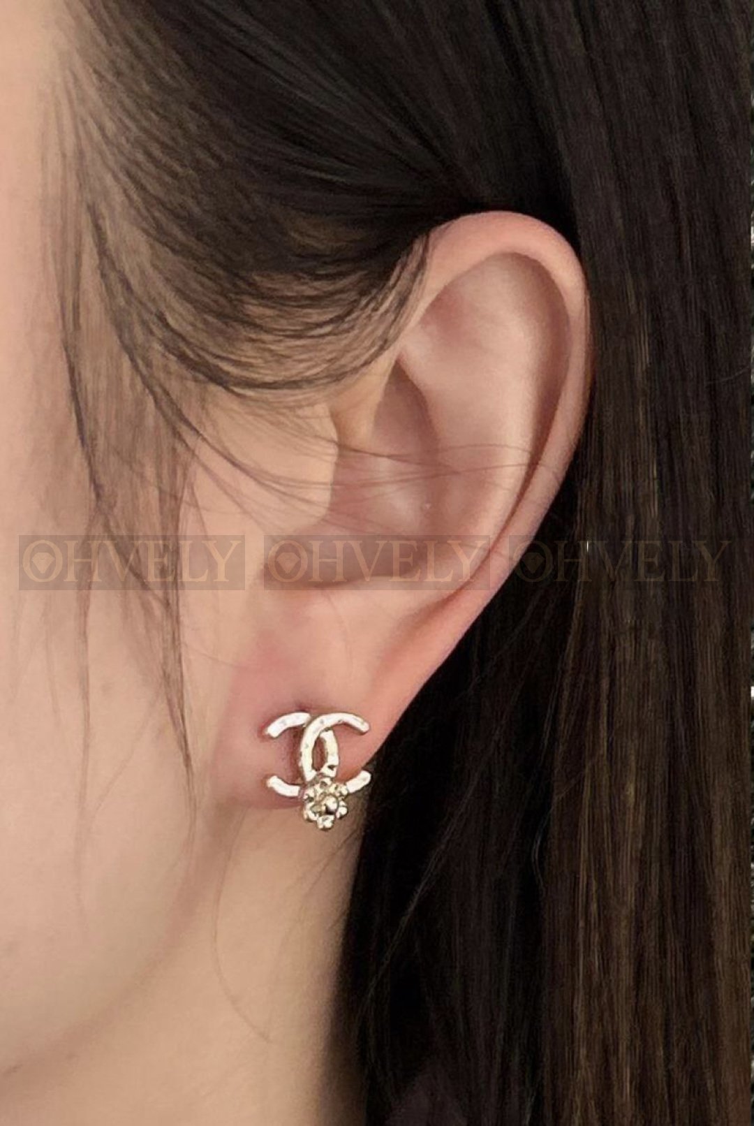 샤넬 CHANEL CC 로고 까멜리아 이어링 상품 썸네일