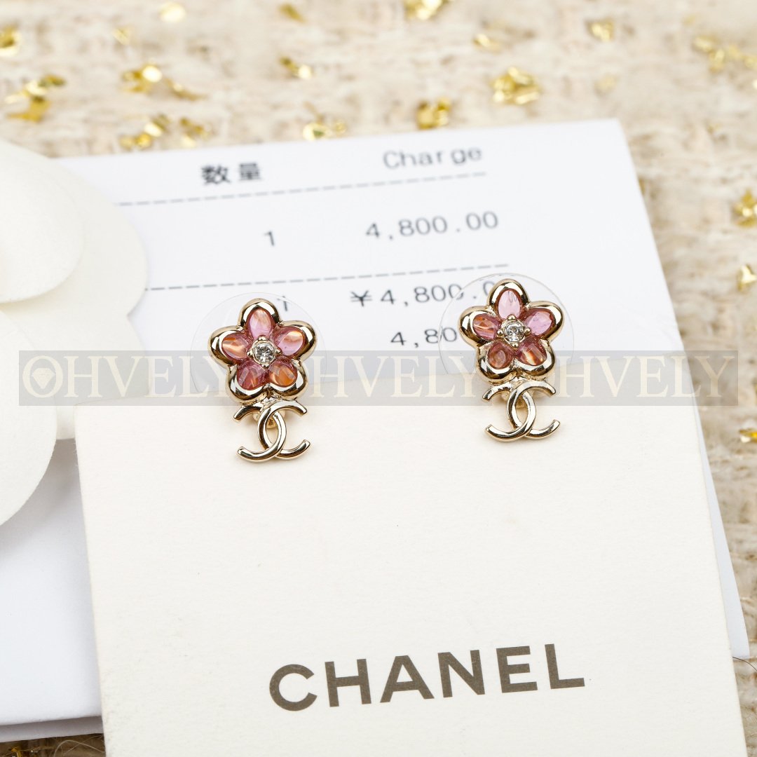 샤넬 CHANEL 크루즈 플라워 CC 로고 스터드 이어링 상품 썸네일