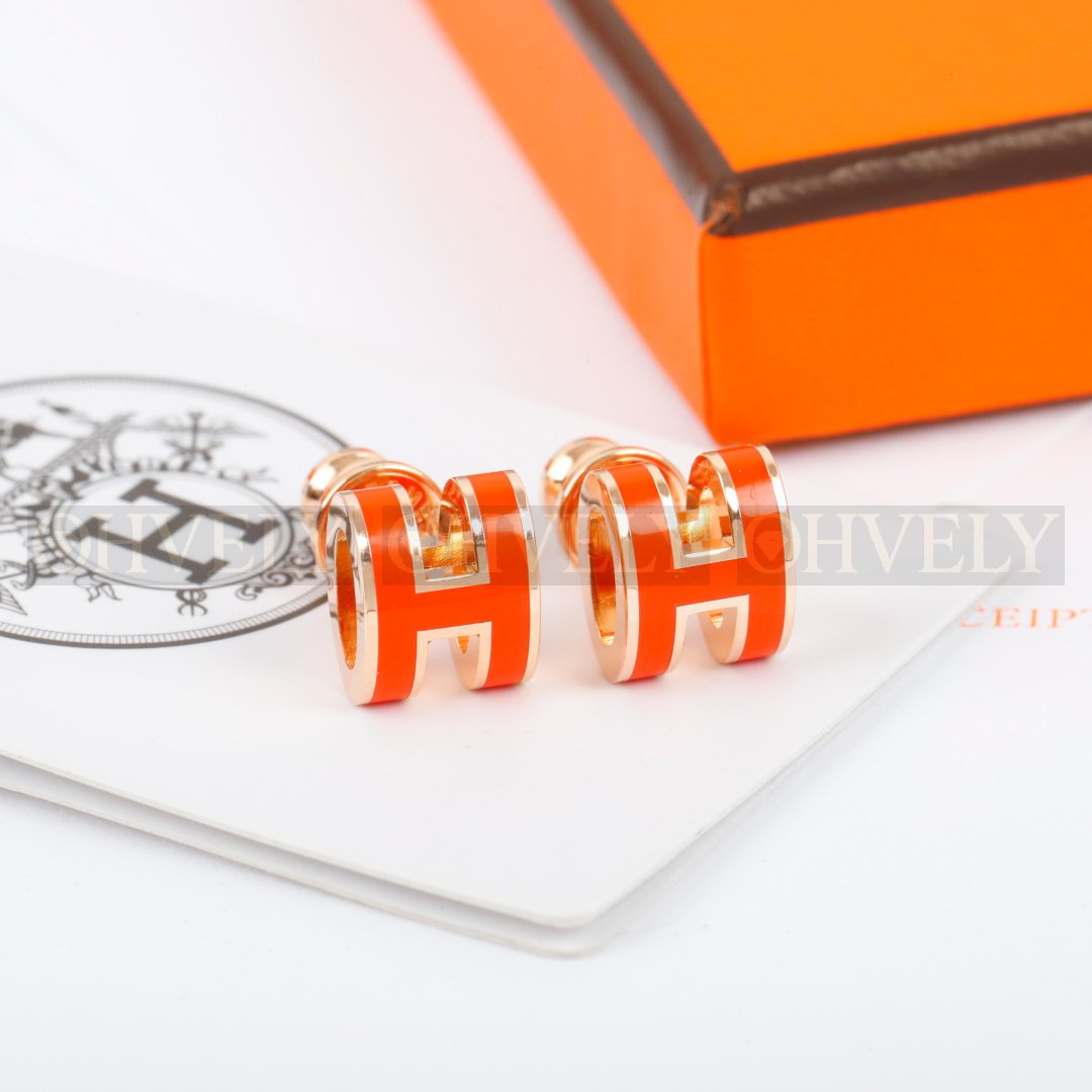 에르메스 Hermès 팝아슈 Pop H 이어링 로즈골드 상품 썸네일