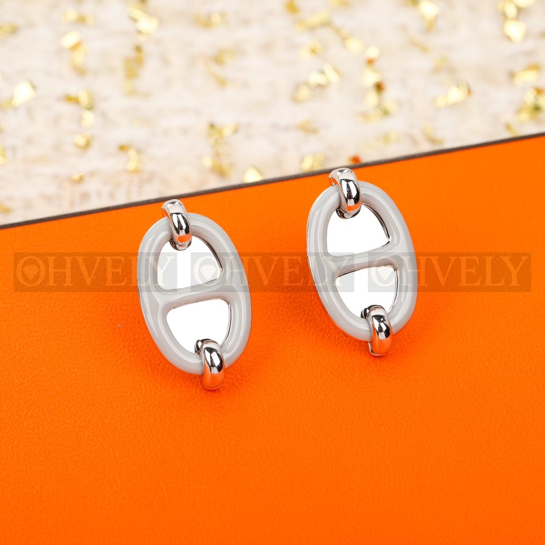 에르메스 Hermès 미니 마이옹 샹달 Mini Maillon Chaine d'Ancre 이어링 은판 상품 썸네일