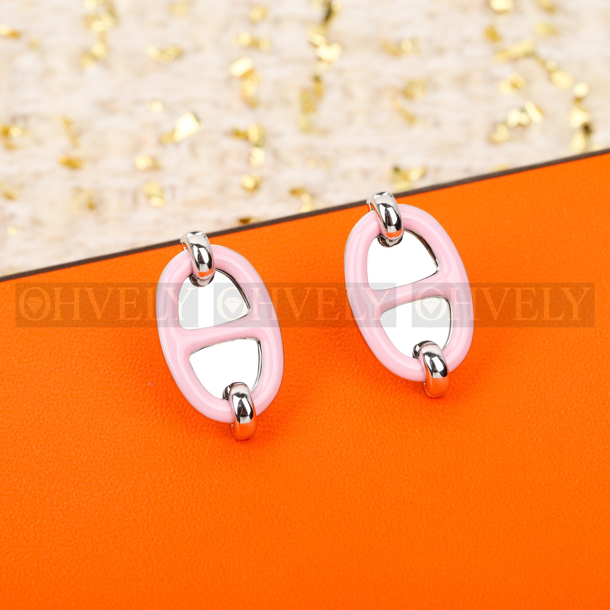 에르메스 Hermès 미니 마이옹 샹달 Mini Maillon Chaine d'Ancre 이어링 은판 상품 썸네일