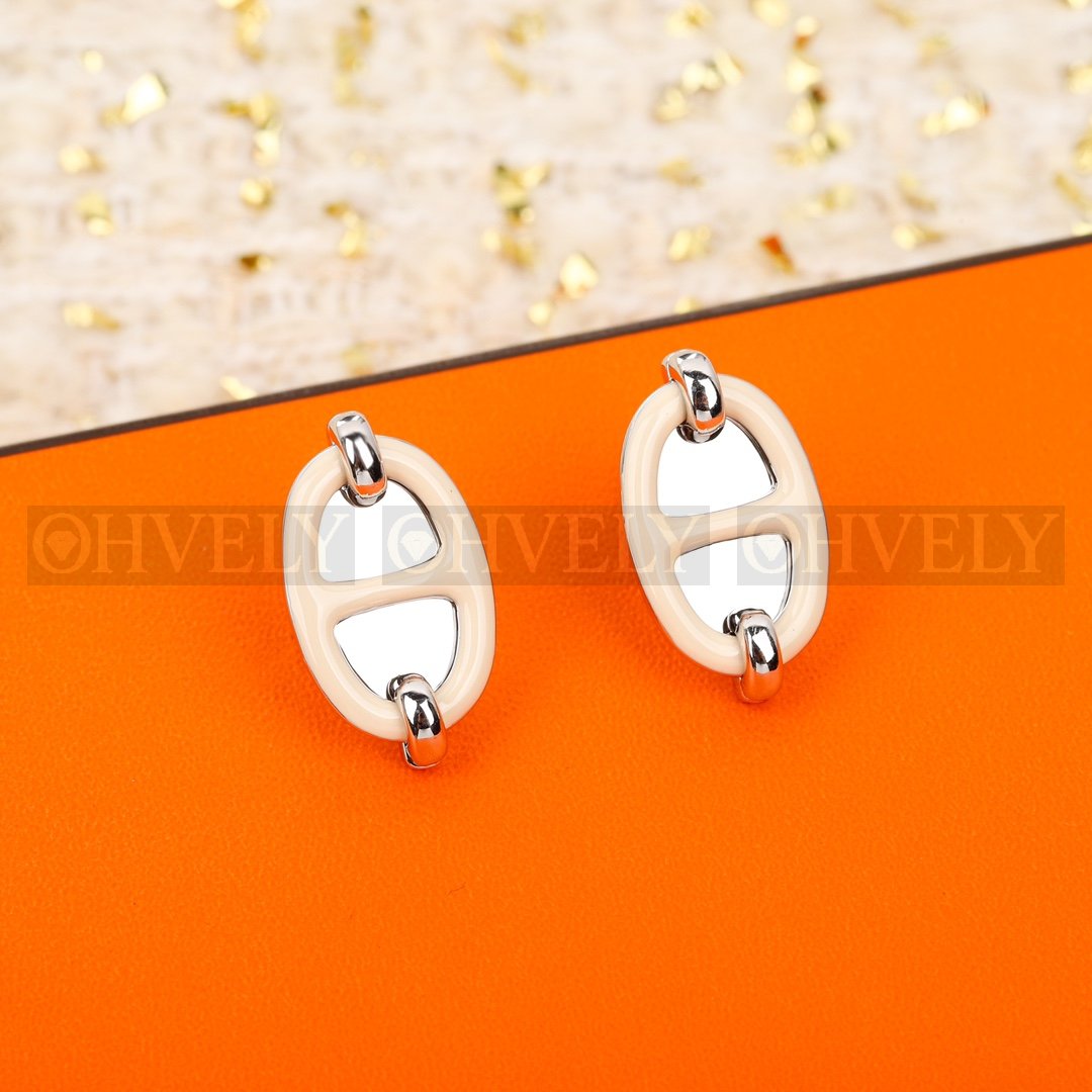 에르메스 Hermès 미니 마이옹 샹달 Mini Maillon Chaine d'Ancre 이어링 은판 상품 썸네일