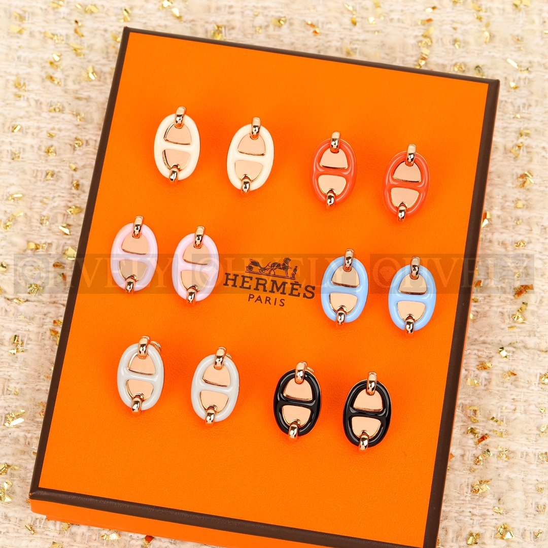 에르메스 Hermès 미니 마이옹 샹달 Mini Maillon Chaine d'Ancre 이어링 로즈골드 상품 썸네일