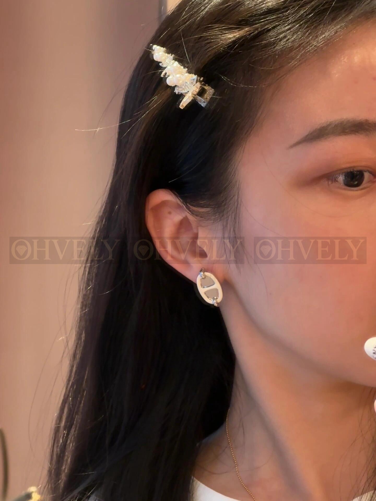 에르메스 Hermès 미니 마이옹 샹달 Mini Maillon Chaine d'Ancre 이어링 로즈골드 상품 썸네일