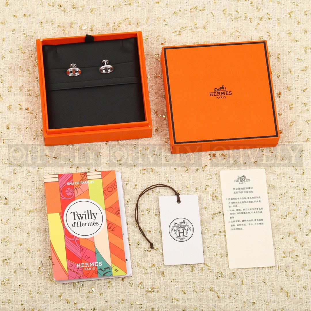 에르메스 Hermès 샹달 Chaine d'Ancre 에니그마 이어링 실버 상품 썸네일