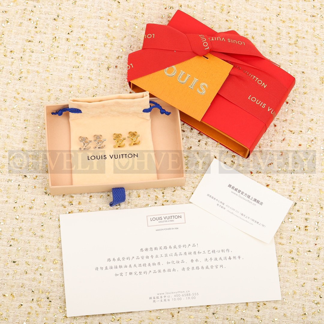 루이비통 Louis Vuitton 북클 드레이유 LV 아이코닉 에나멜 이어링 (골드) 상품 썸네일