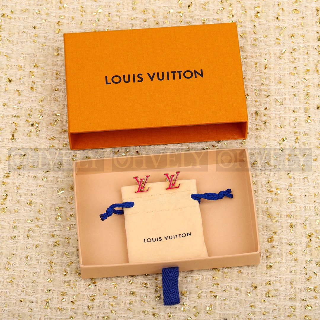 루이비통 Louis Vuitton 북클 드레이유 LV 아이코닉 에나멜 이어링 (레) 상품 썸네일