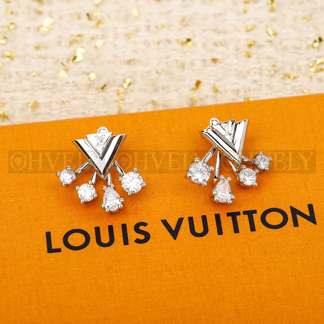 루이비통 Louis Vuitton 북클 드레이유 V 스트라스 이어링 (골드) 상품 썸네일