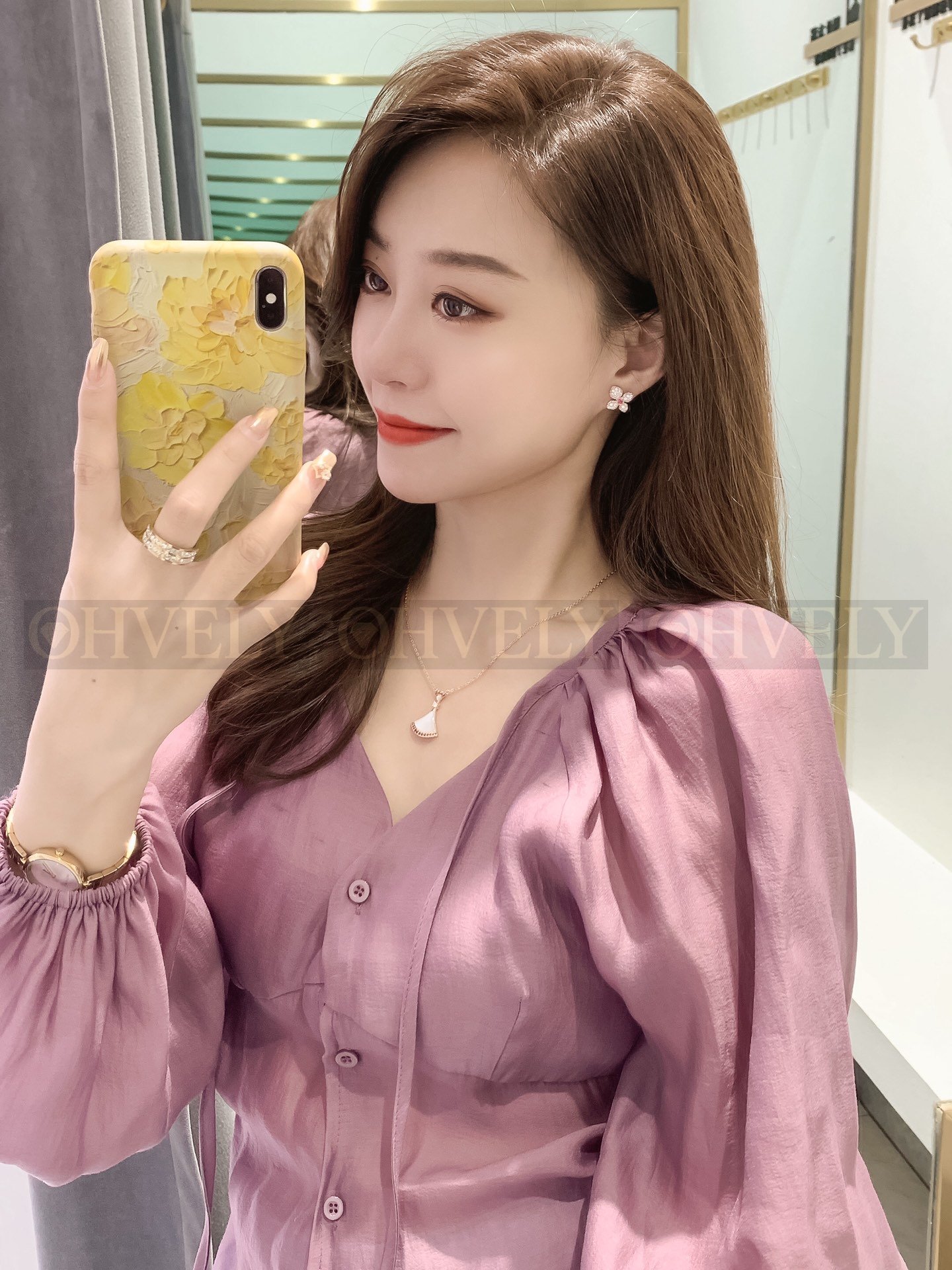 쇼메 Chaumet 오르탕시아 에덴 이어링 상품 썸네일