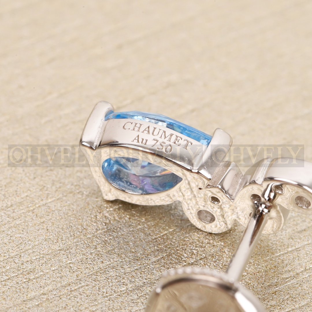 쇼메 Chaumet 비 드 쇼메 이어링 화이트 골드 아쿠아마린 상품 썸네일