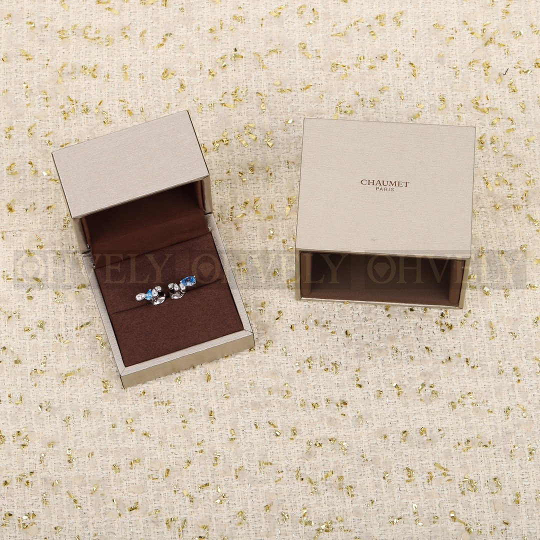 쇼메 Chaumet 비 드 쇼메 이어링 화이트 골드 아쿠아마린 상품 썸네일