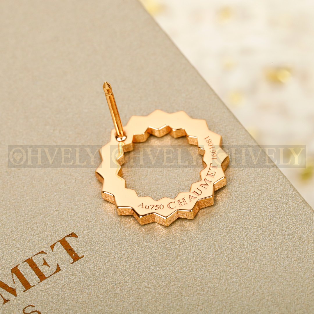 쇼메 Chaumet 비 드 쇼메 이어링 핑크 골드 다이아몬드 상품 썸네일