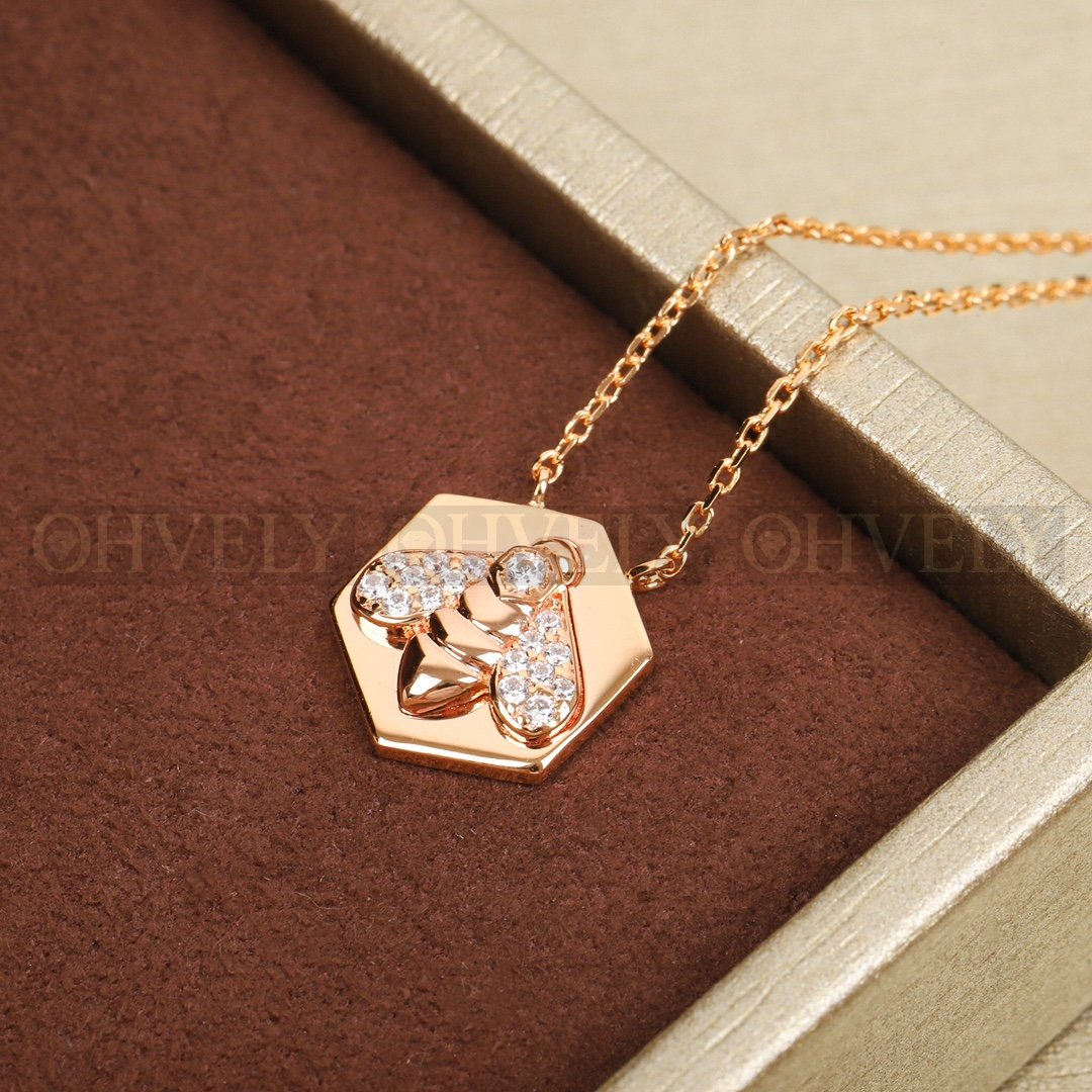 쇼메 Chaumet 비 드 쇼메 스몰 모델 펜던트 로즈 골드 다이아몬드 상품 썸네일