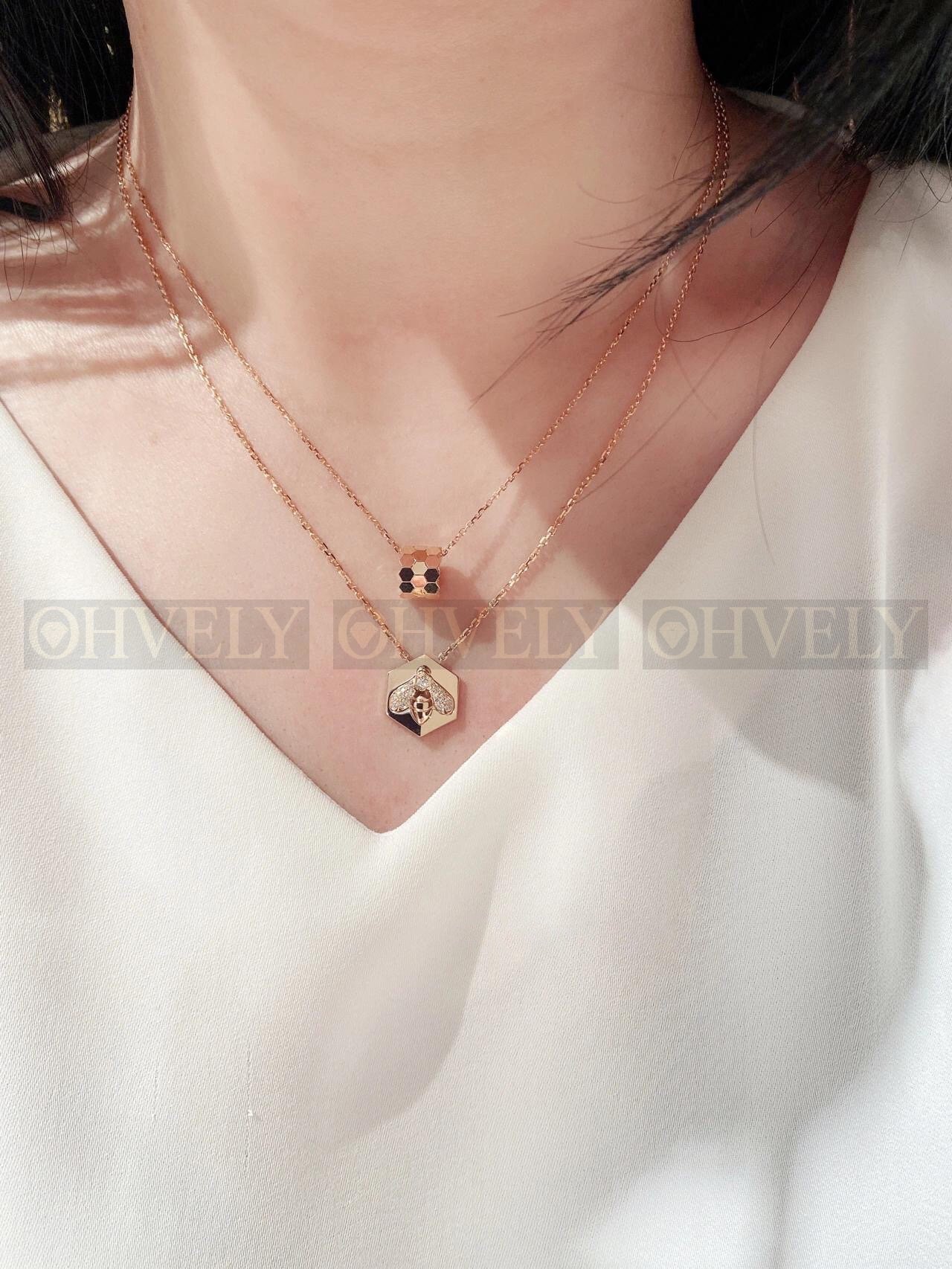 쇼메 Chaumet 비 드 쇼메 스몰 모델 펜던트 로즈 골드 다이아몬드 상품 썸네일