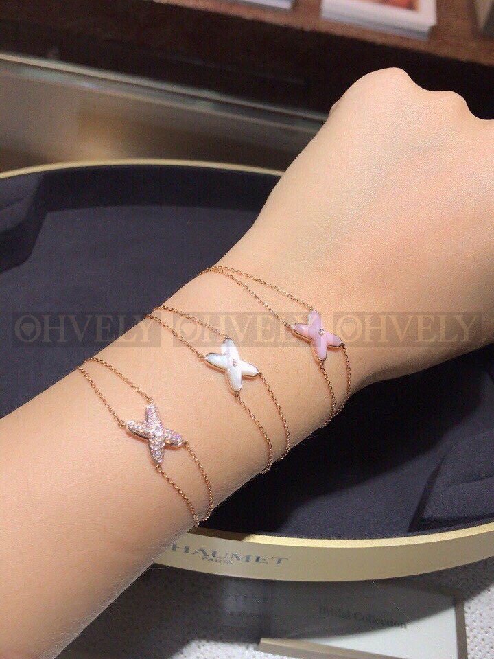 쇼메 Chaumet 주 드 리앙 브레이슬릿 로즈골드 라인 ( 블랙, 화이트, 터키석, 레드, 그린 ) 상품 썸네일