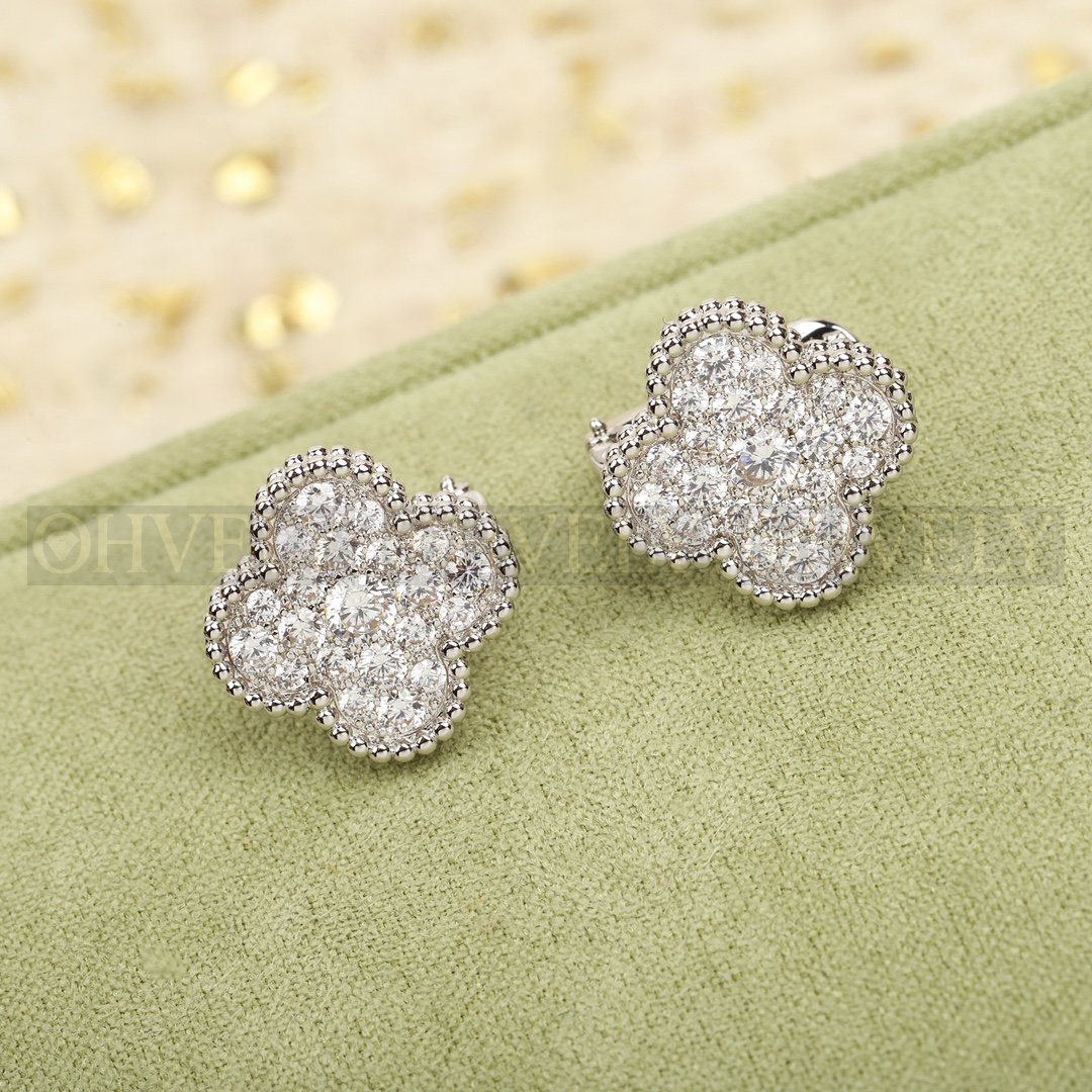 반클리프 아펠 Van Cleef & Arpels 빈티지 알함브라 이어링 크리스탈 상품 썸네일