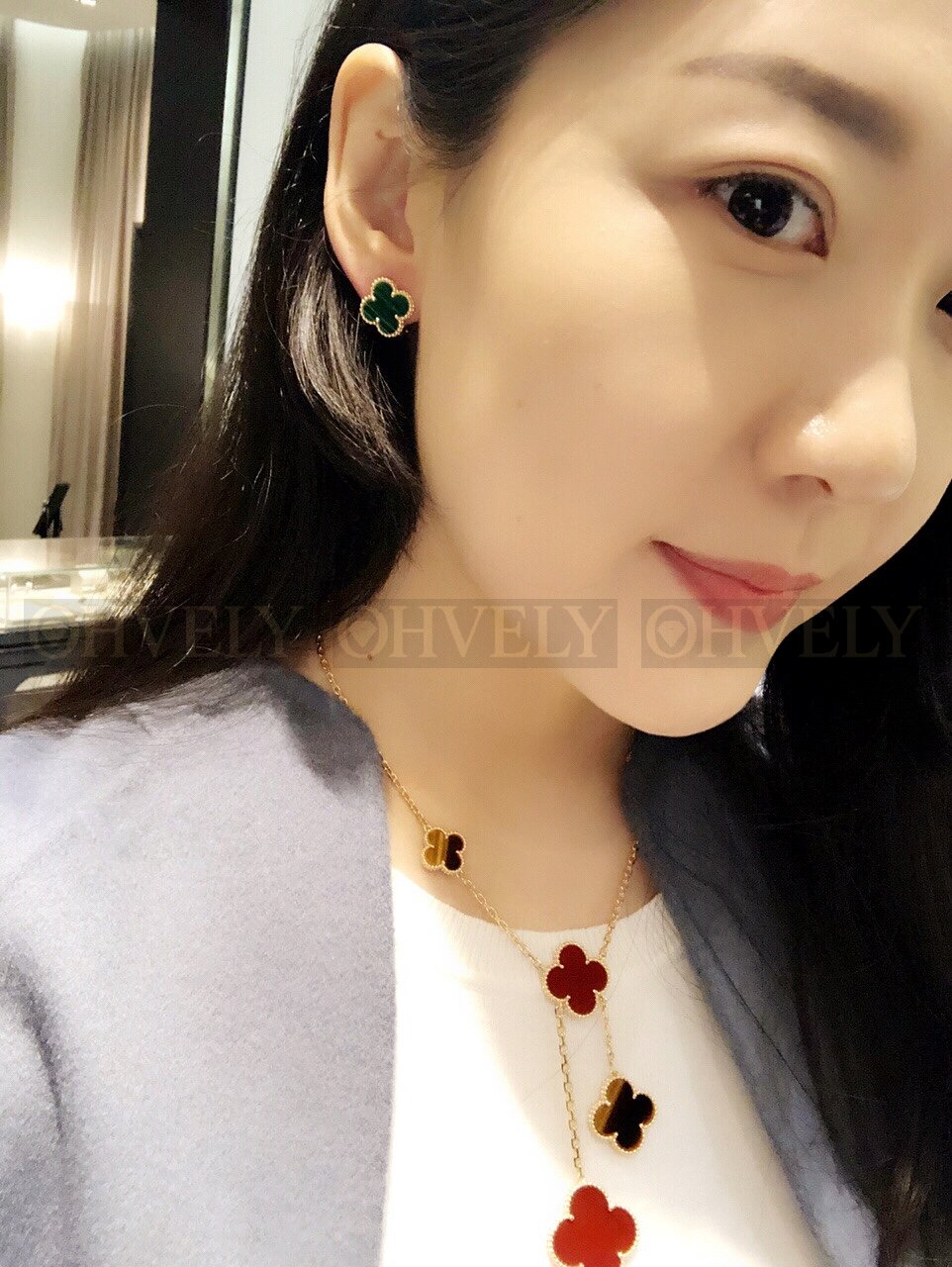 반클리프 아펠 Van Cleef & Arpels 빈티지 알함브라 이어링 (로즈골드) 상품 썸네일