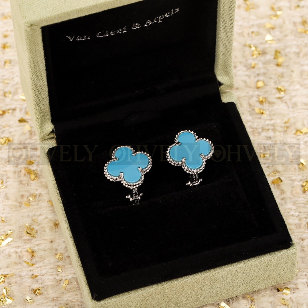 반클리프 아펠 Van Cleef & Arpels 스위트 알함브라 이어링 스카이 블루 상품 썸네일