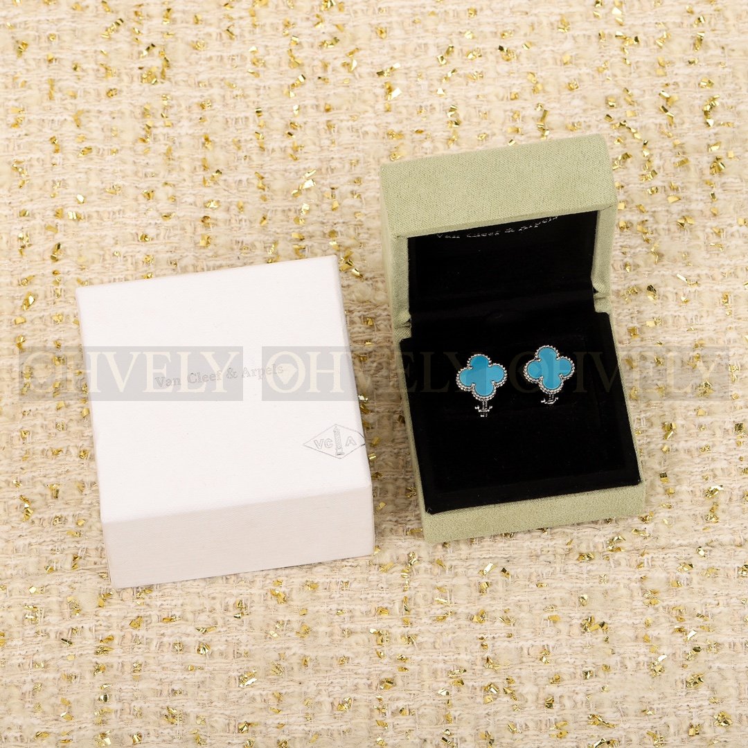 반클리프 아펠 Van Cleef & Arpels 스위트 알함브라 이어링 스카이 블루 상품 썸네일