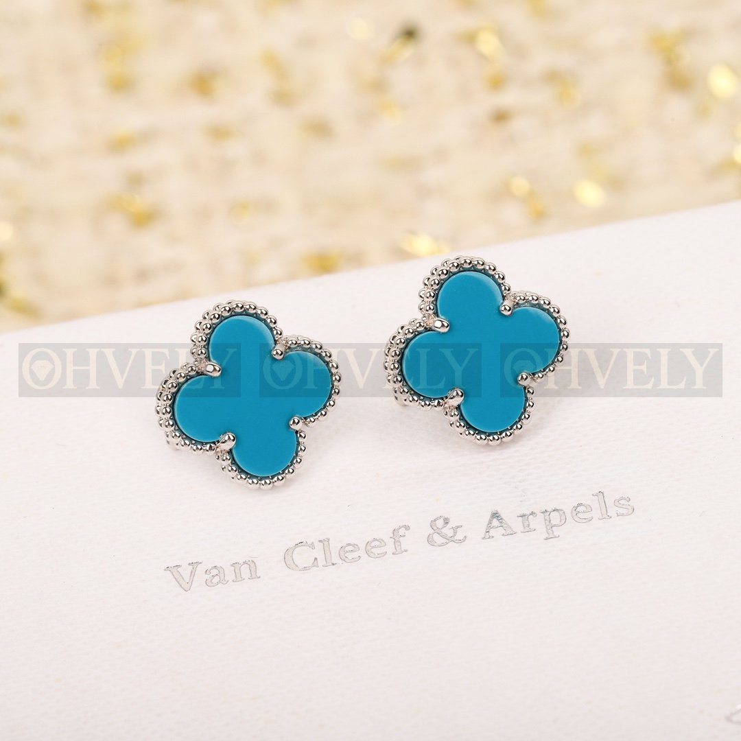 반클리프 아펠 Van Cleef & Arpels 스위트 알함브라 이어링 스카이 블루 상품 썸네일