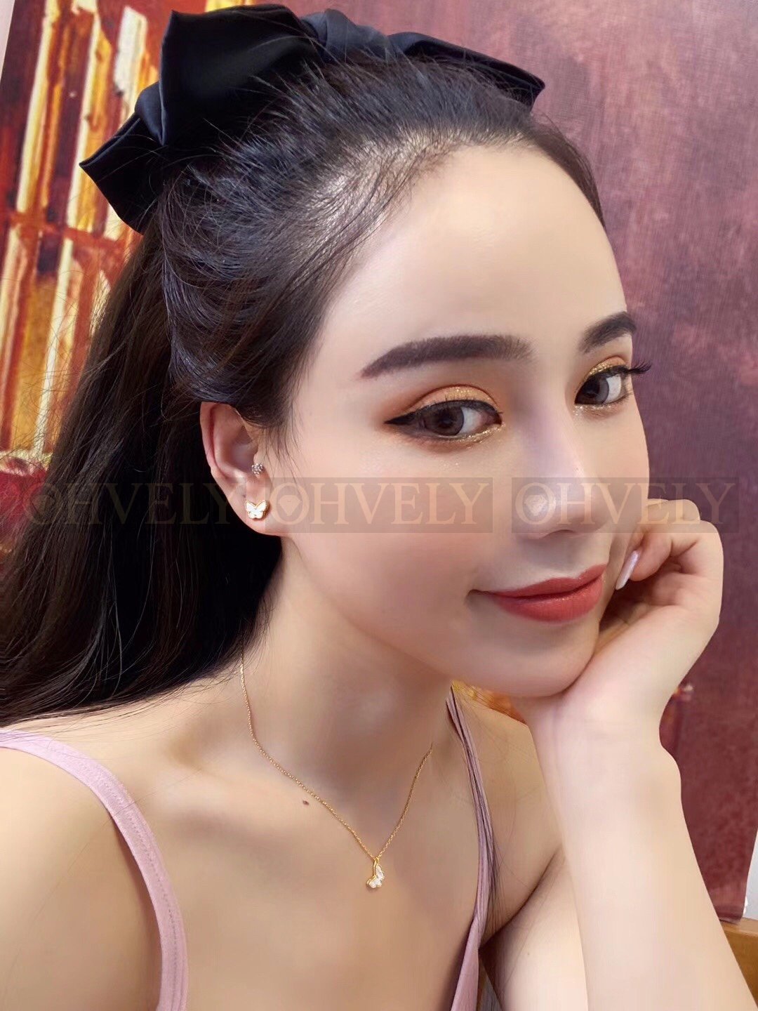 반클리프 아펠 Van Cleef & Arpels 투 버터플라이 ( 화이트 골드, 스카이 실버 ) 상품 썸네일