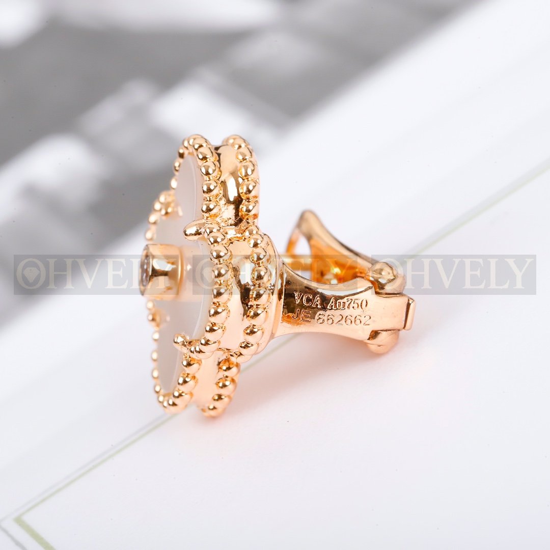 반클리프 아펠 Van Cleef & Arpels 빈티지 알함브라 이어링 (센터 다이아몬드 모델) 상품 썸네일