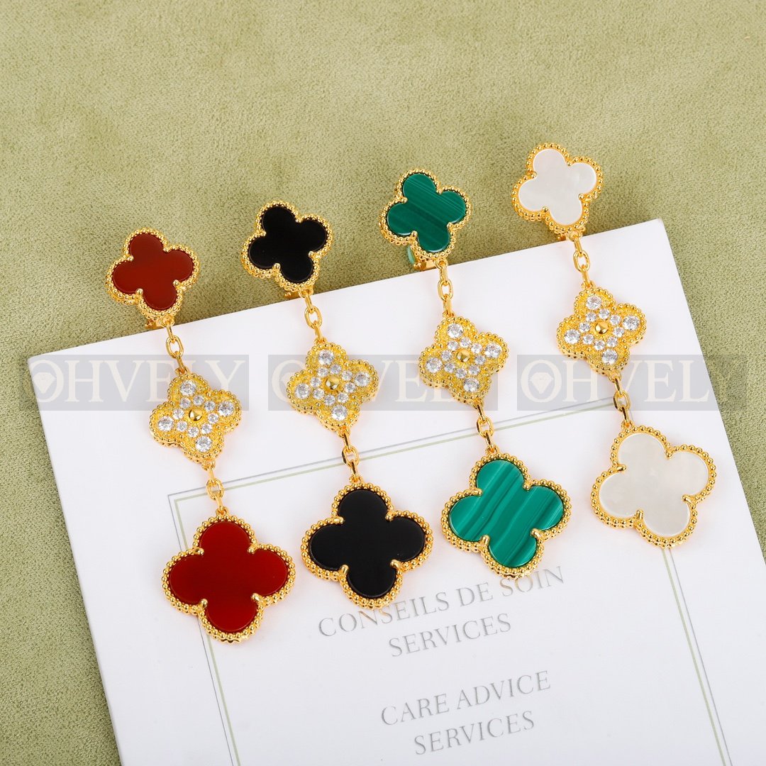 반클리프 아펠 Van Cleef & Arpels 매직 알함브라 이어링 ( 화이트, 레드, 블랙 ) 상품 썸네일