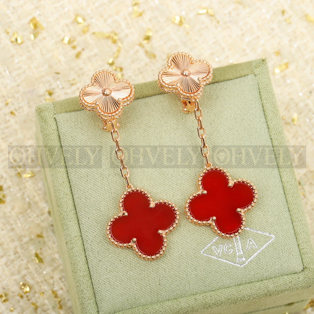 반클리프 아펠 Van Cleef & Arpels 매직 알함브라 이어링 기요셰 & 커넬리언 상품 썸네일