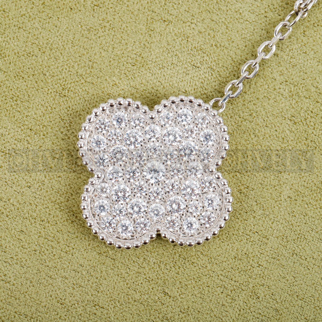 반클리프 아펠 Van Cleef & Arpels 빈티지 알함브라 브레이슬릿 (5개 모티프 - 다이아몬드 파베) 상품 썸네일
