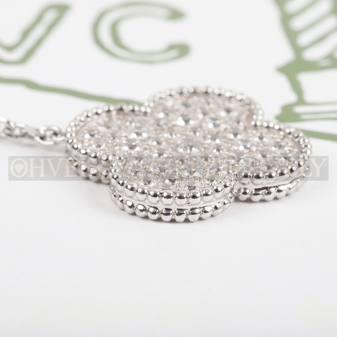 반클리프 아펠 Van Cleef & Arpels 빈티지 알함브라 브레이슬릿 (5개 모티프 - 다이아몬드 파베) 상품 썸네일