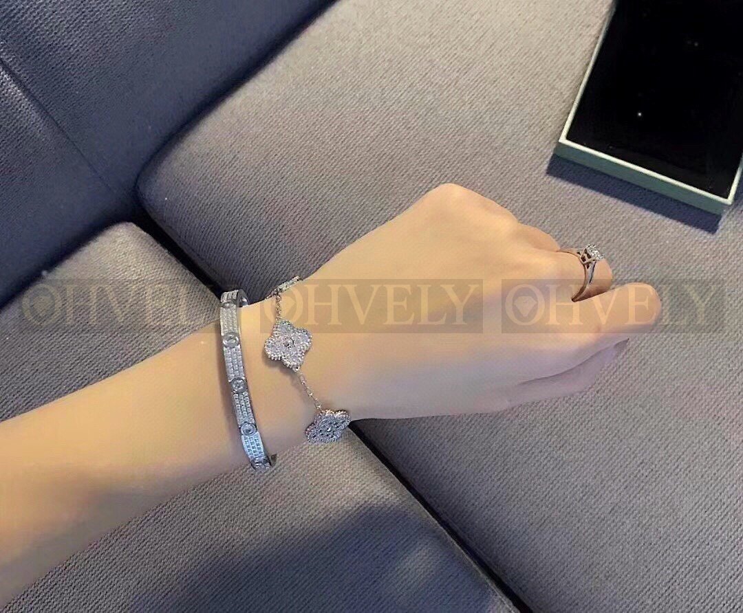 반클리프 아펠 Van Cleef & Arpels 빈티지 알함브라 브레이슬릿(다이아몬드 파베) 상품 썸네일