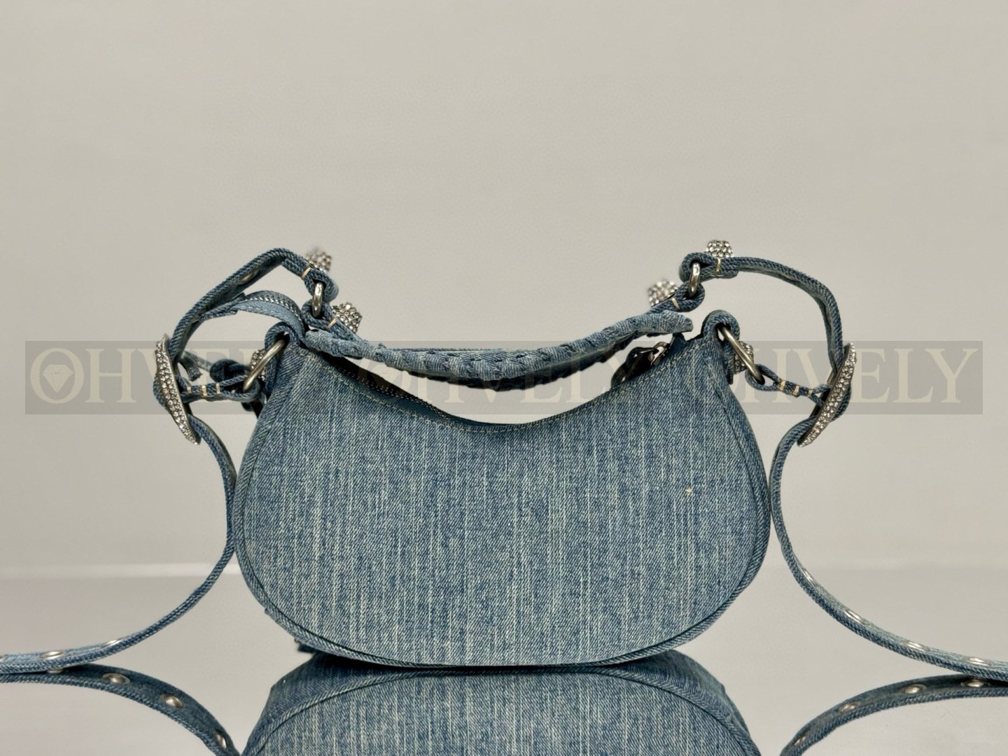 Balenciaga Le Cagole 데님 스몰백 라인스톤 상품 썸네일