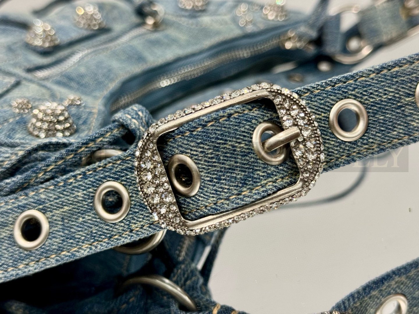 Balenciaga Le Cagole 데님 스몰백 라인스톤 상품 썸네일