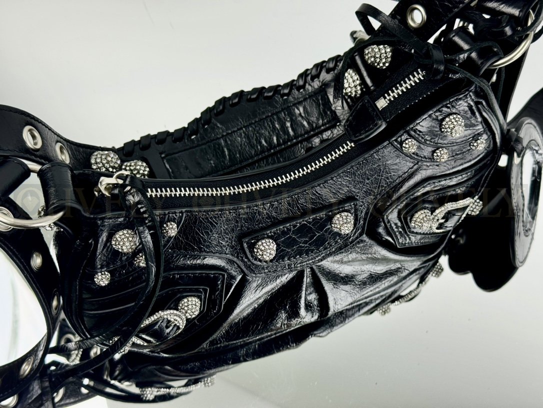 Balenciaga Le Cagole 스몰 숄더백 라인스톤(블랙) 상품 썸네일