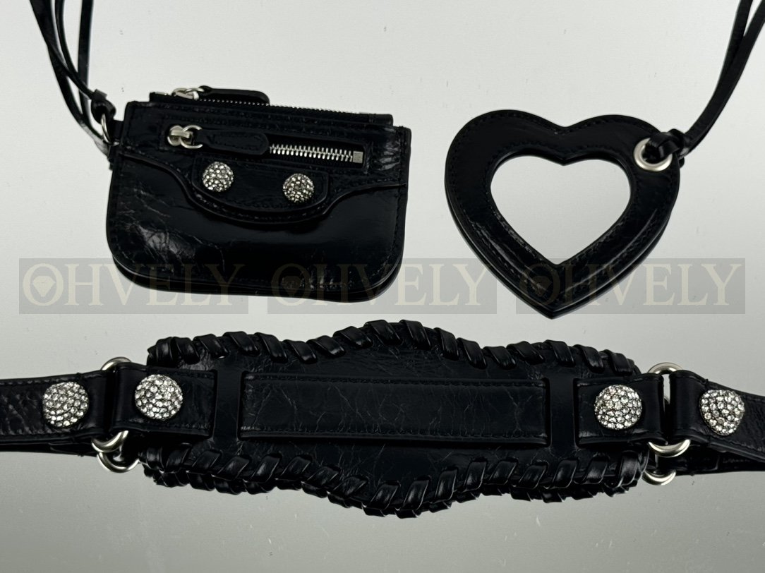 Balenciaga Le Cagole 스몰 숄더백 라인스톤(블랙) 상품 썸네일