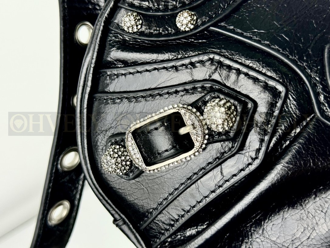 Balenciaga Le Cagole 스몰 숄더백 라인스톤(블랙) 상품 썸네일
