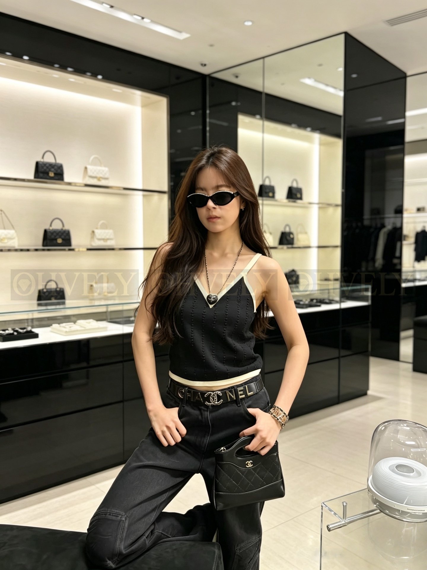 【 ZP버전 】Chanel 26p 캐시미어 탱크탑(블랙) 상품 썸네일