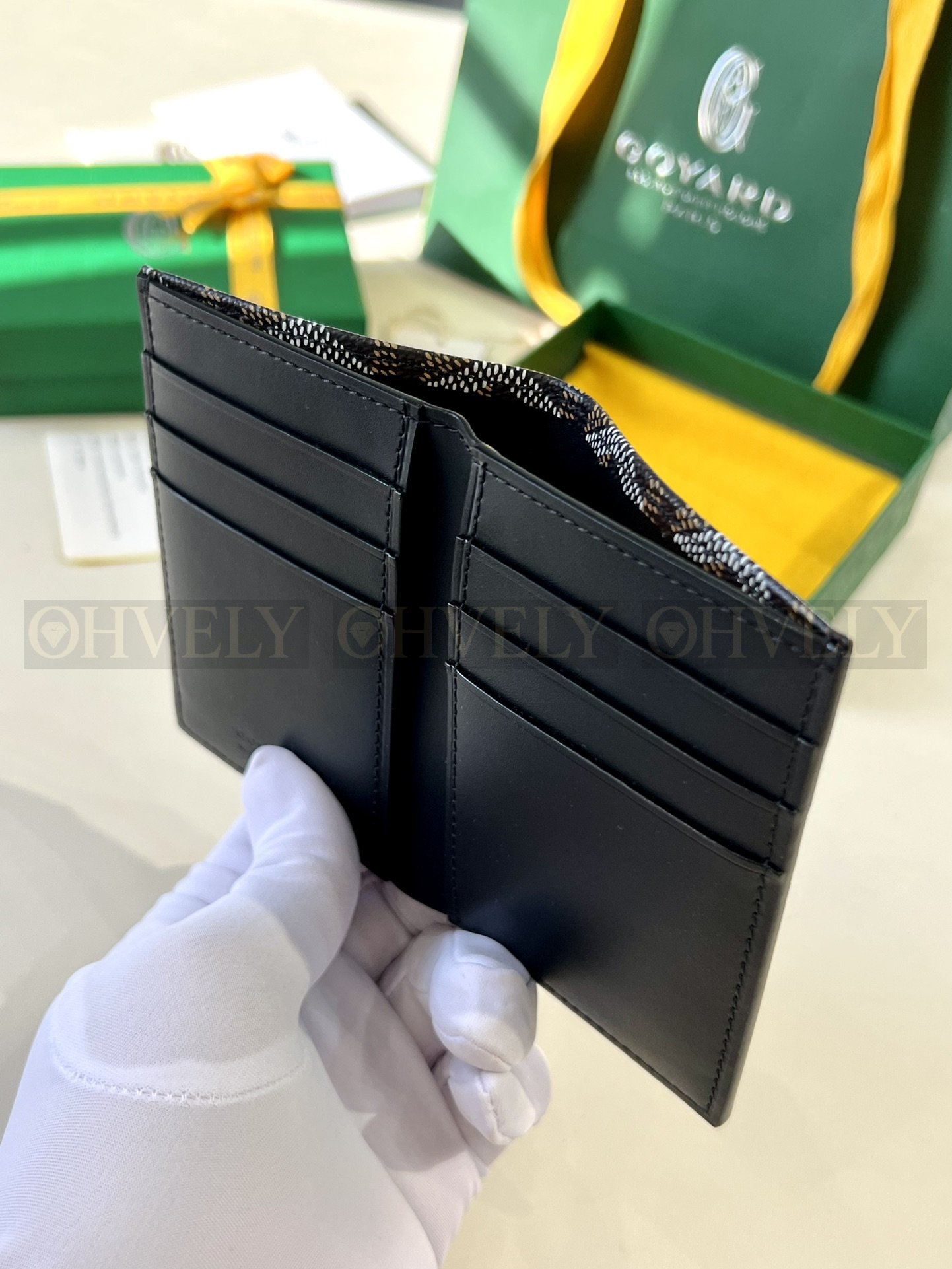 GOYARD 고야드 인서트 빅투아르 카드 홀더 블랙&옐로우 상품 썸네일
