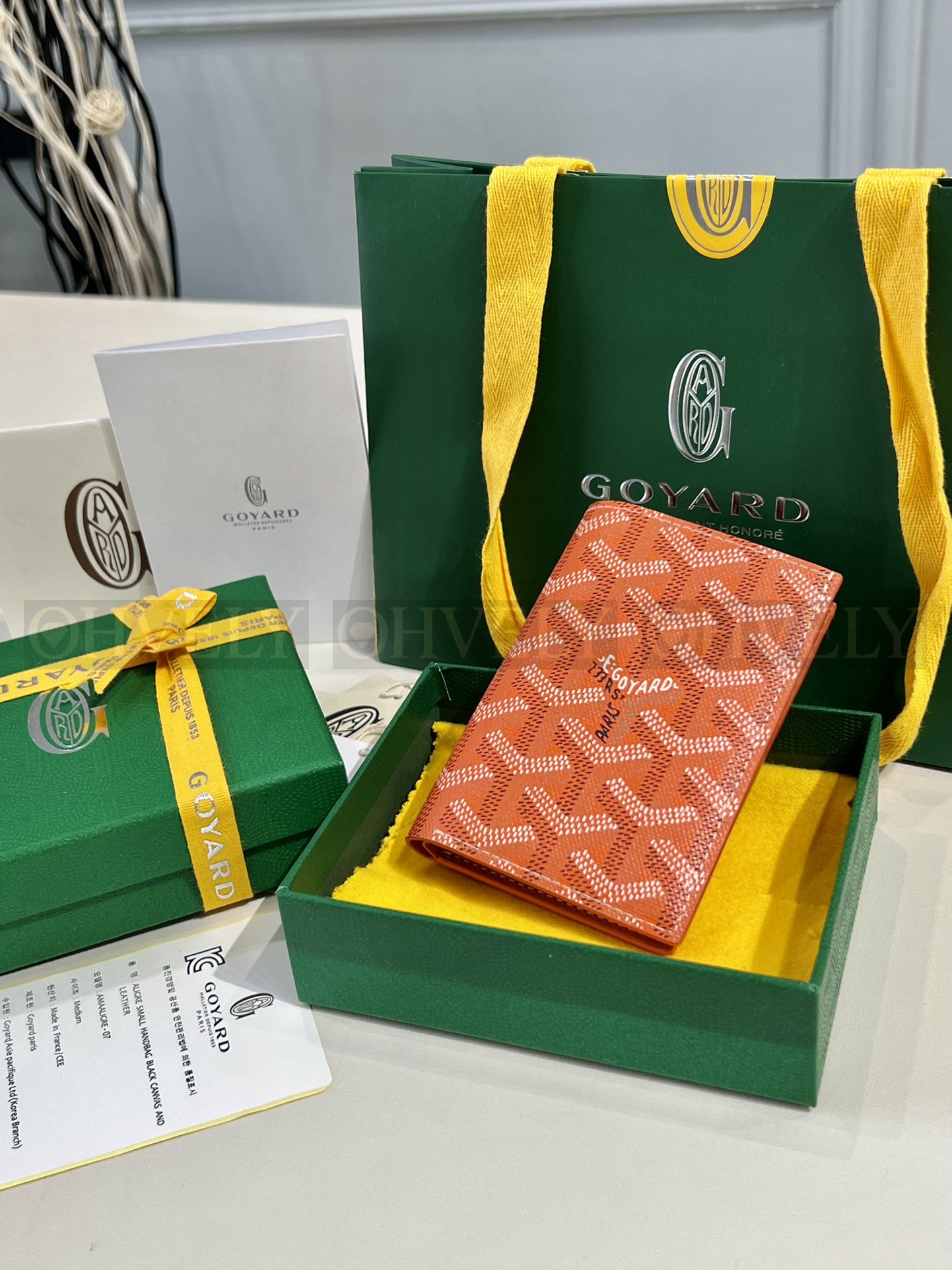 GOYARD 고야드 인서트 빅투아르 카드 홀더 오렌지 상품 썸네일