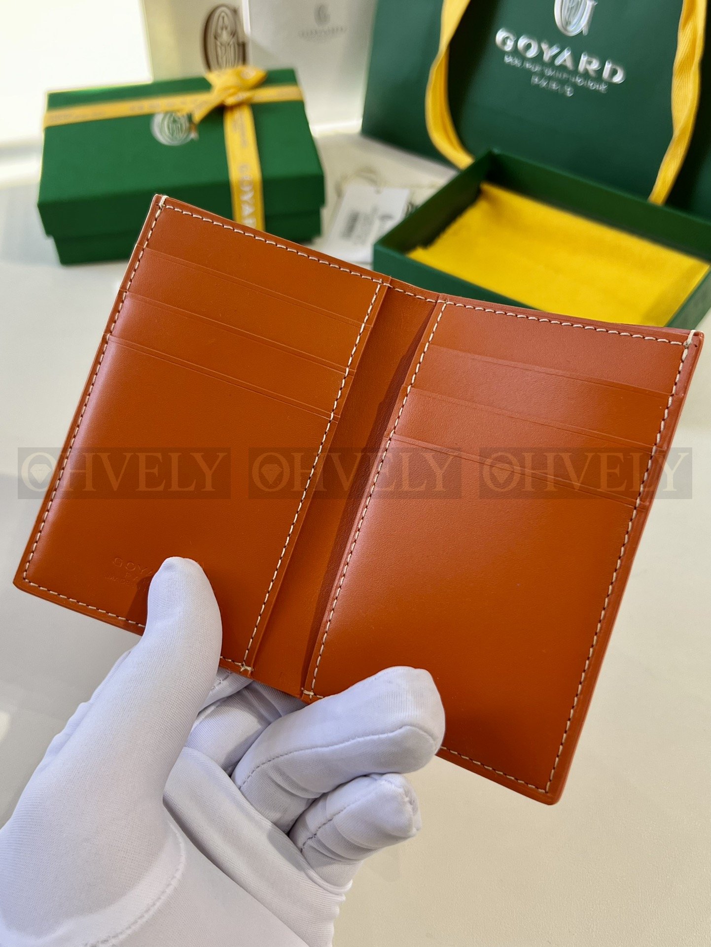 GOYARD 고야드 인서트 빅투아르 카드 홀더 오렌지 상품 썸네일