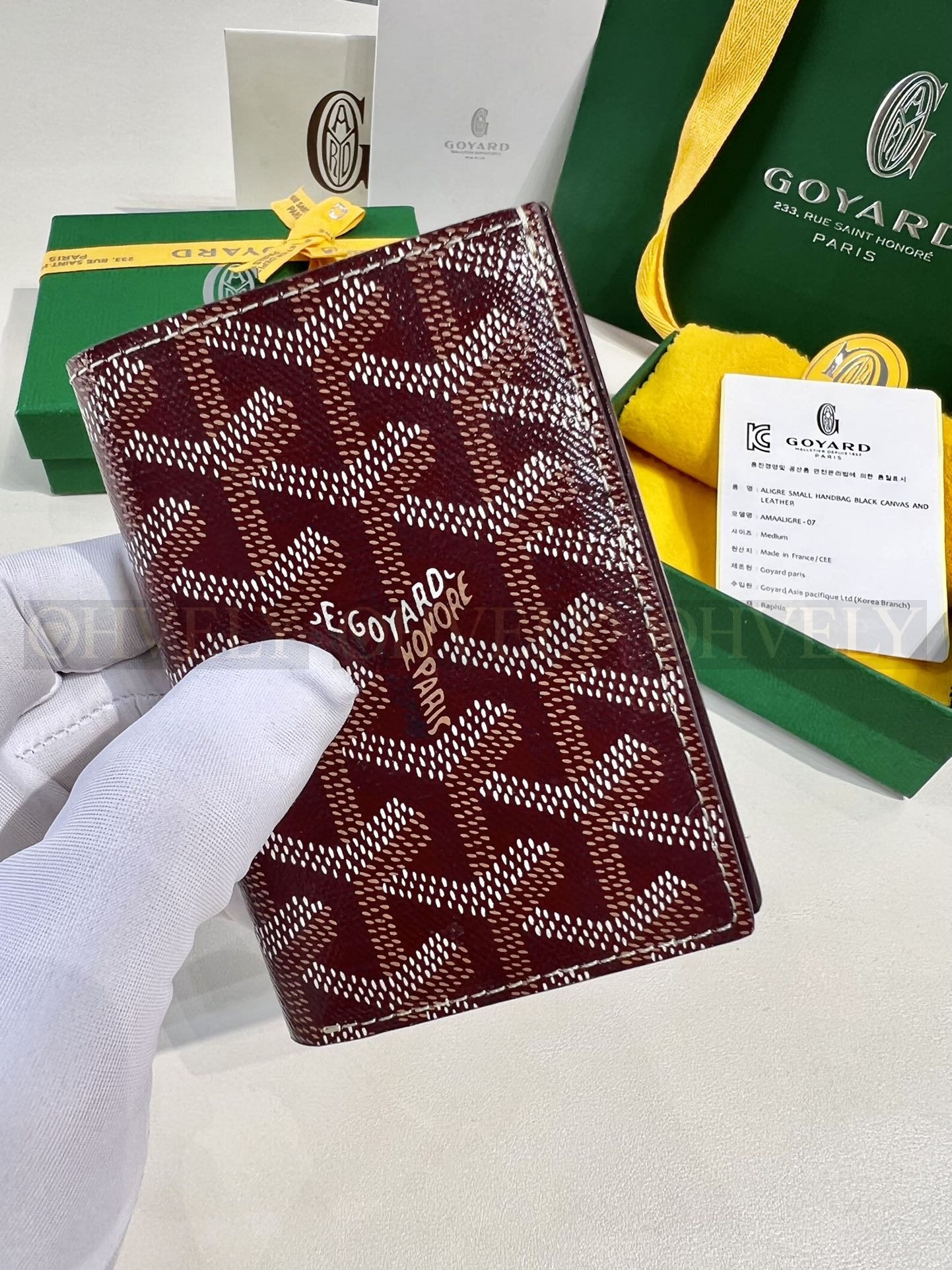 GOYARD 고야드 인서트 빅투아르 카드 홀더 버건디&옐로우 상품 썸네일