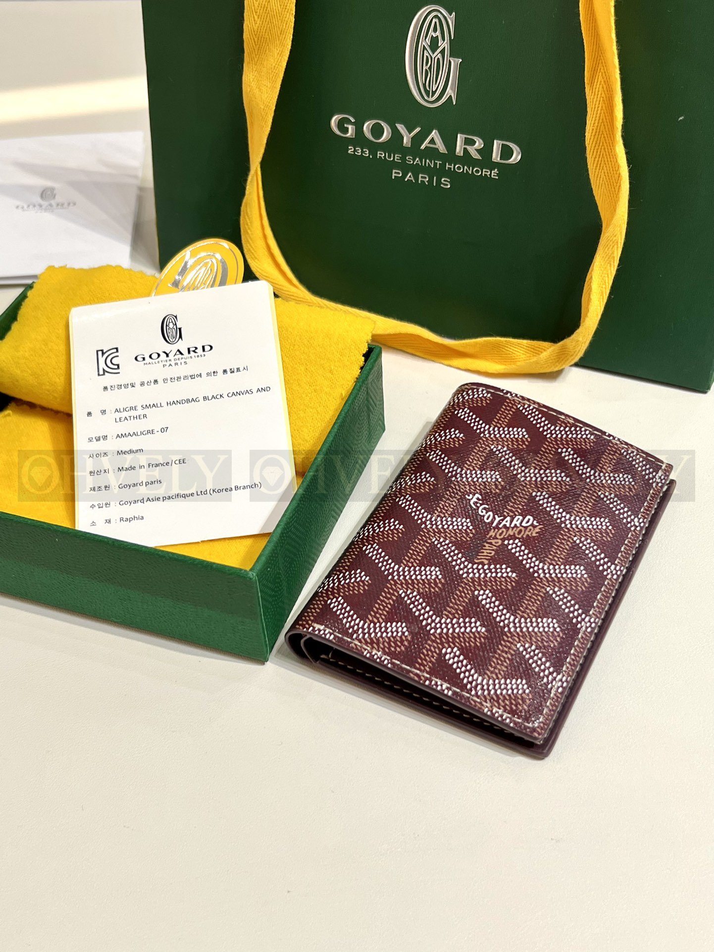 GOYARD 고야드 인서트 빅투아르 카드 홀더 버건디&옐로우 상품 썸네일