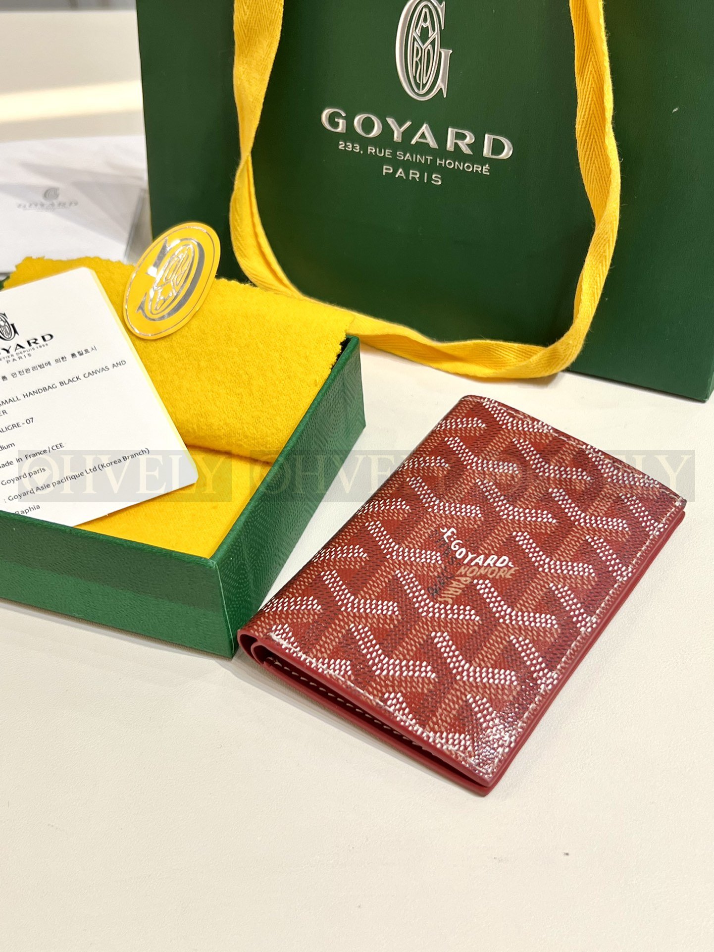 GOYARD 고야드 인서트 빅투아르 카드 홀더 레드&옐로우 상품 썸네일