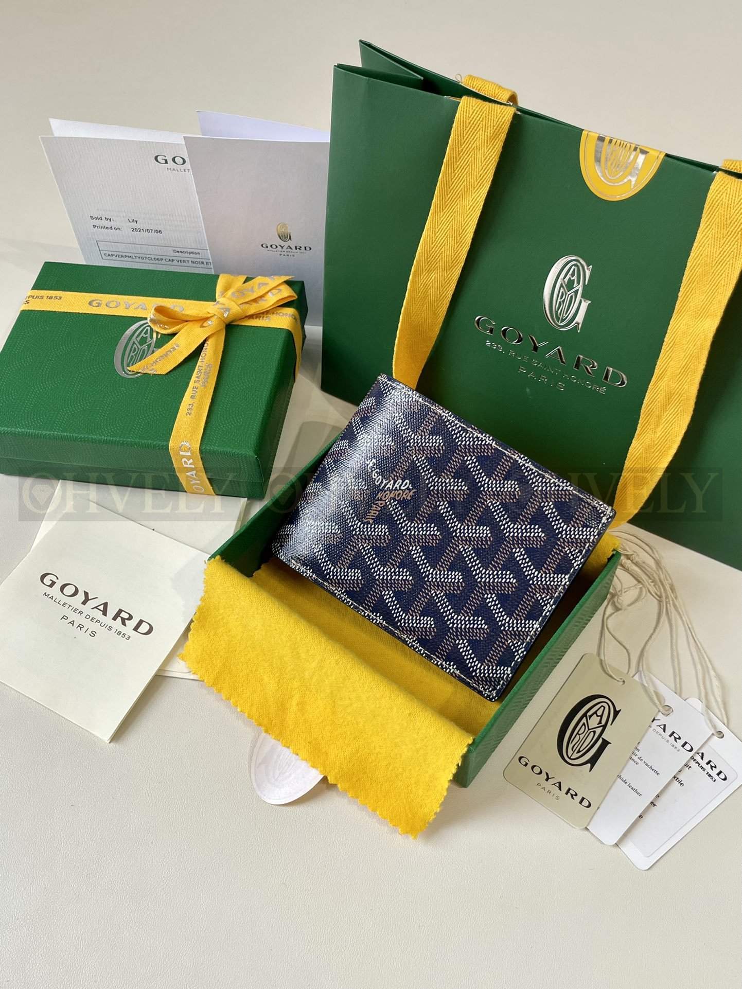 GOYARD 고야드 빅투아르 반지갑 네이비 상품 썸네일