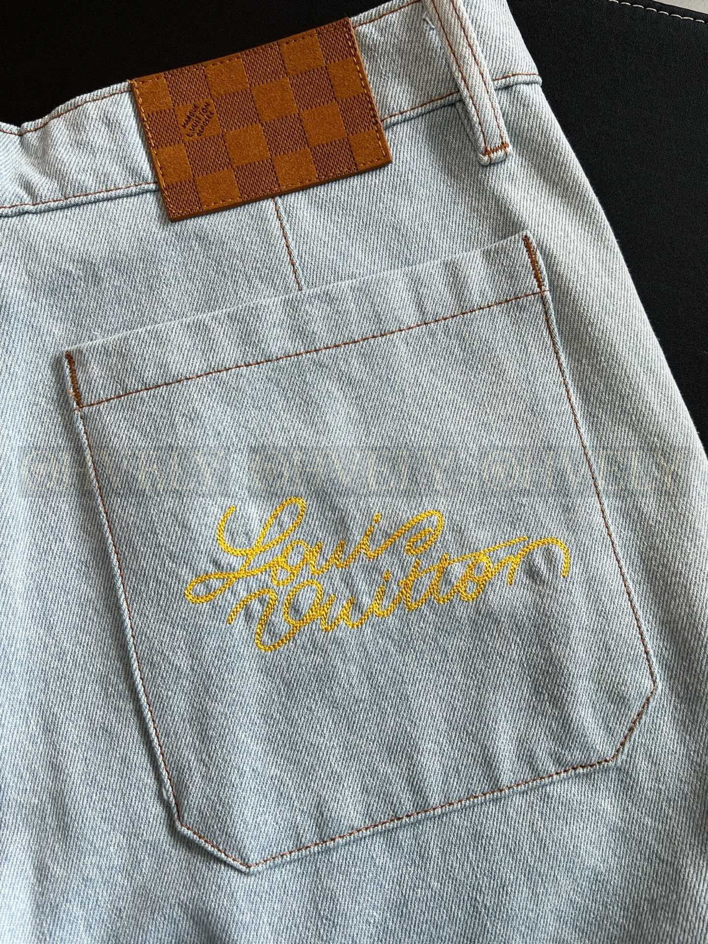 【 ZP버전 】루이비통 Louis Vuitton 모노그램 플라워 시그니처 데님 쇼츠 상품 썸네일