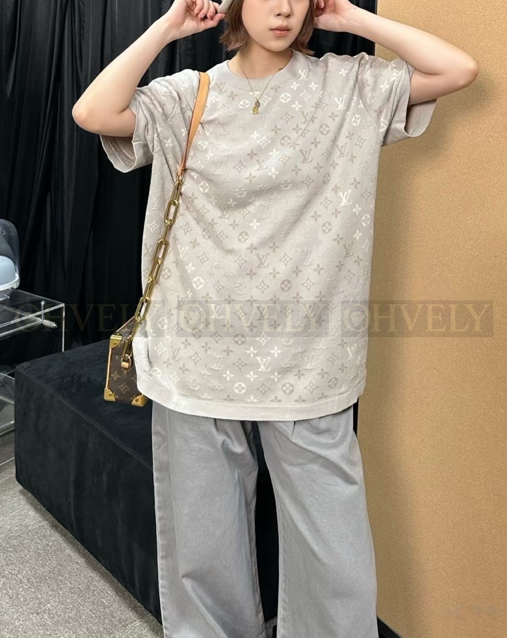 【 ZP버전 】루이비통 Louis Vuitton 모노그램 그라디언트 코튼 니트 티셔츠 상품 썸네일