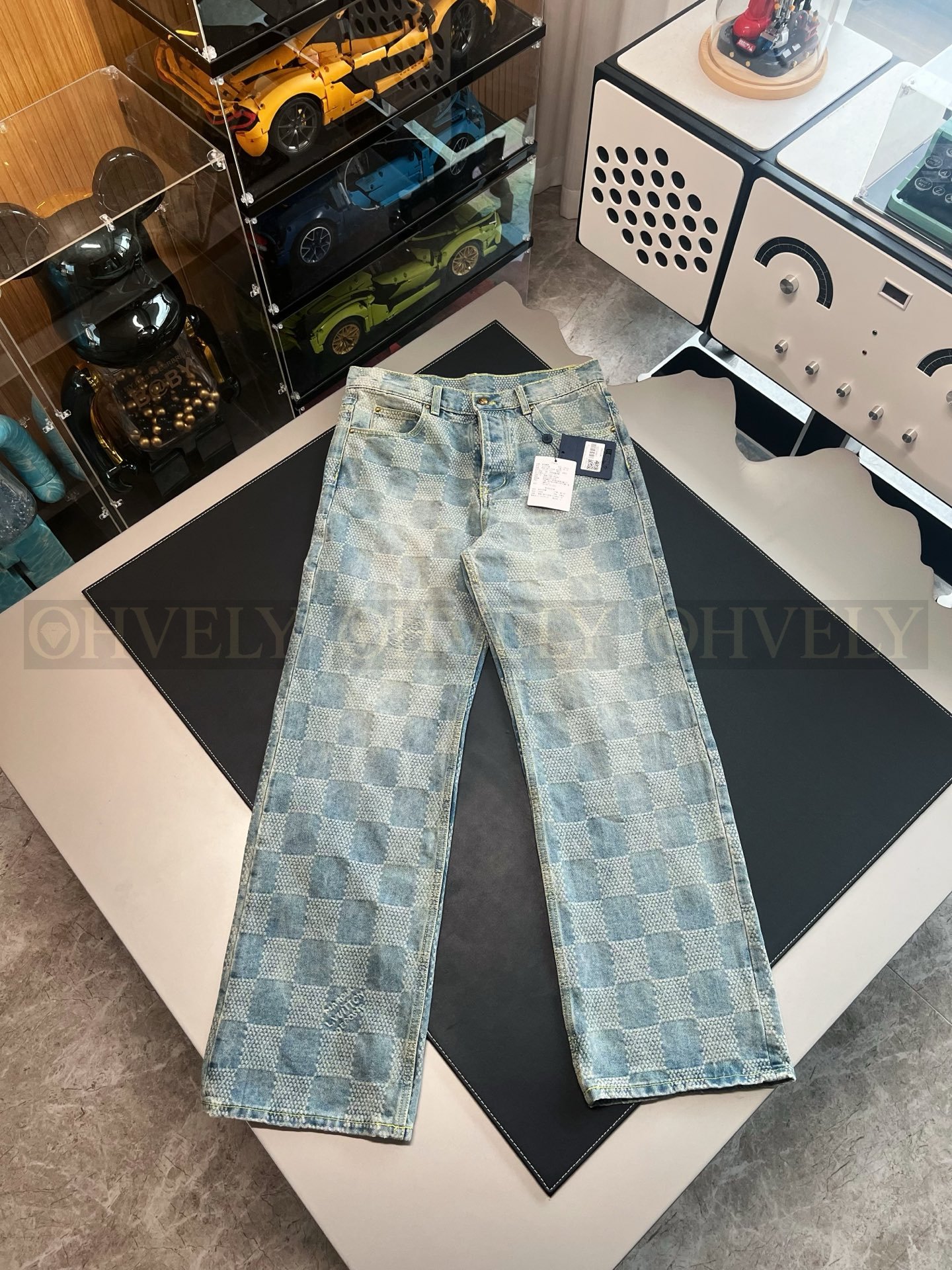【 ZP버전 】루이비통 Louis Vuitton 다미에 자카드 레귤러 데님 팬츠 상품 썸네일