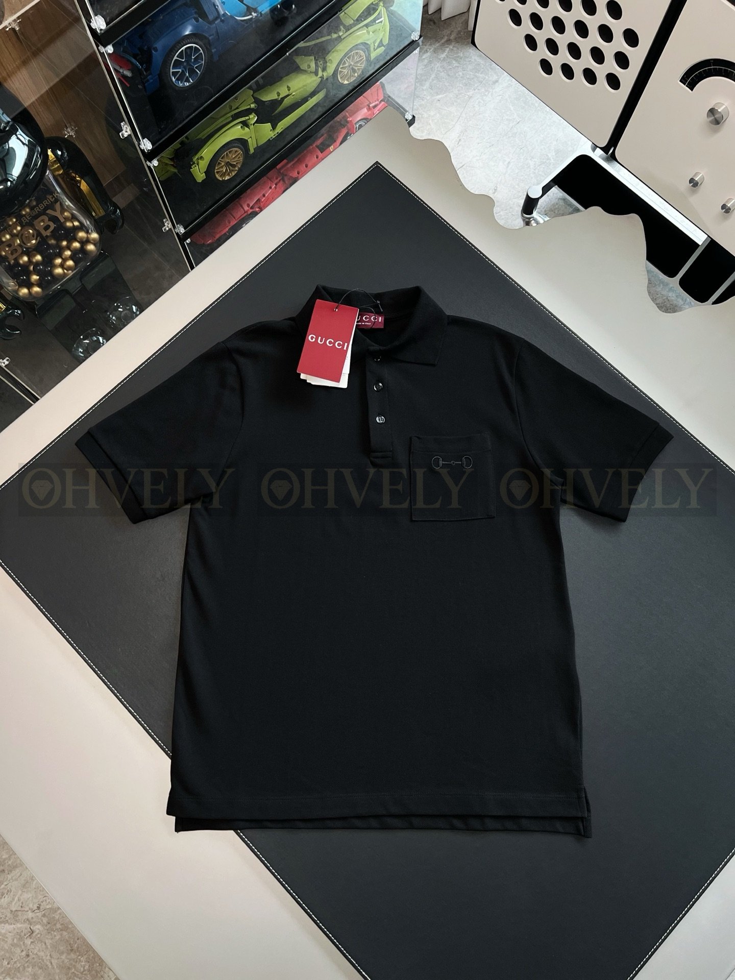 【 ZP버전 】구찌 Gucci 호스빗 포켓 폴로 셔츠 상품 썸네일