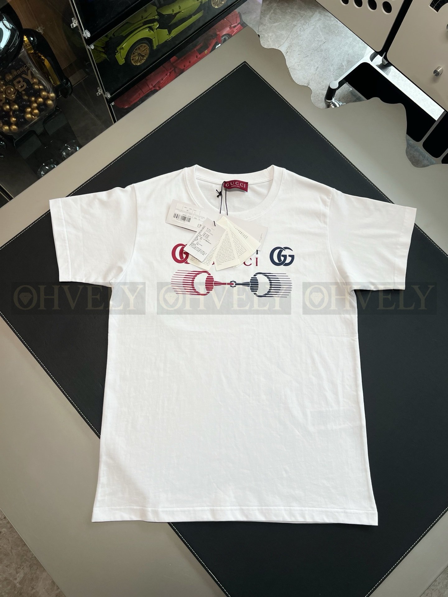 【 ZP버전 】구찌 Gucci 호스빗 GG 로고 프린트 티셔츠 상품 썸네일