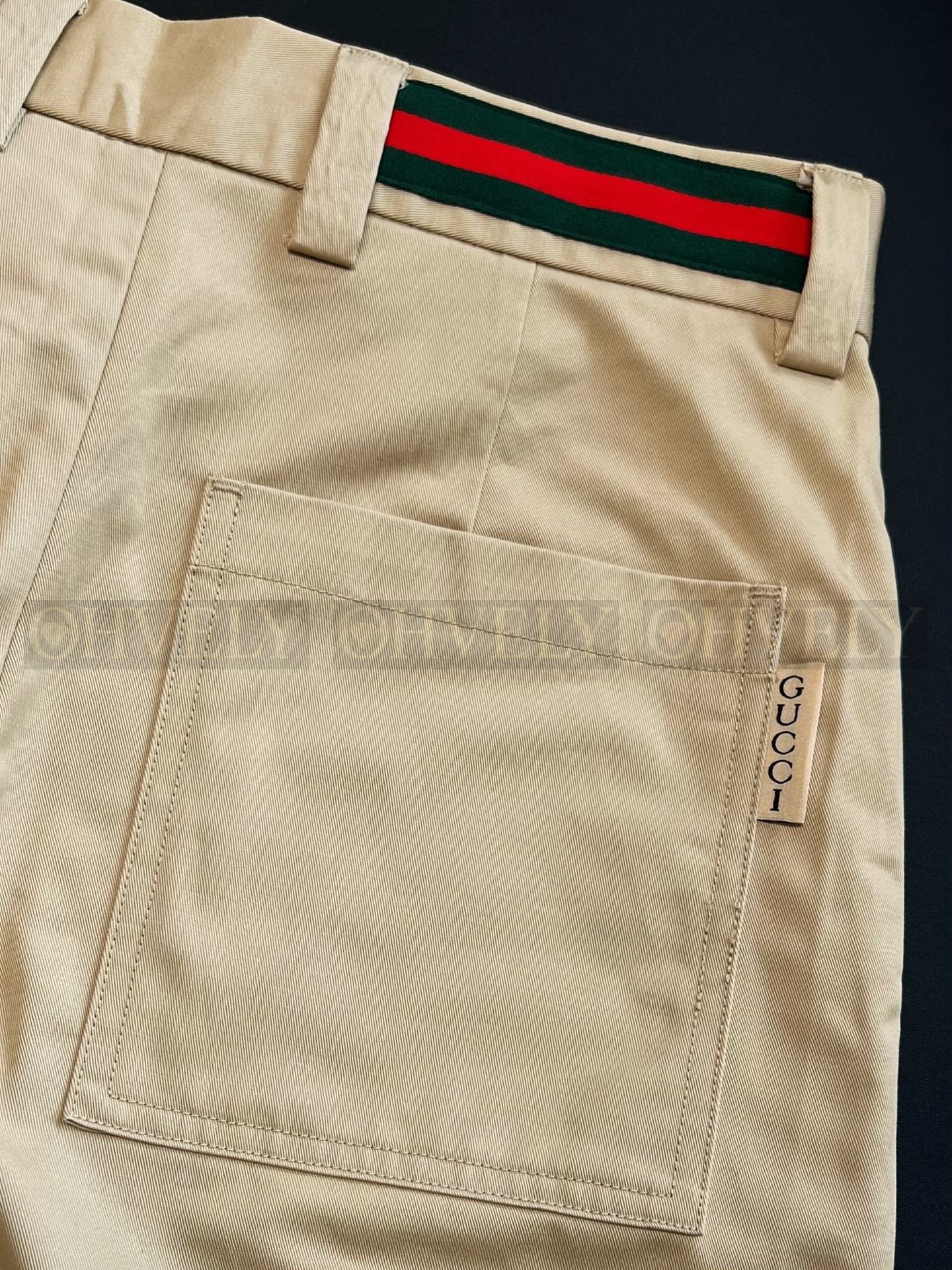 【 ZP버전 】구찌 Gucci 웹 디테일 코튼 드라이버 반바지 상품 썸네일